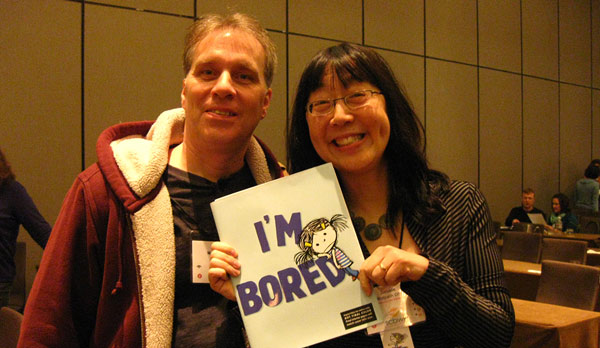 A photo of Stephen Macquignon and Debbie Ridpath Ohi