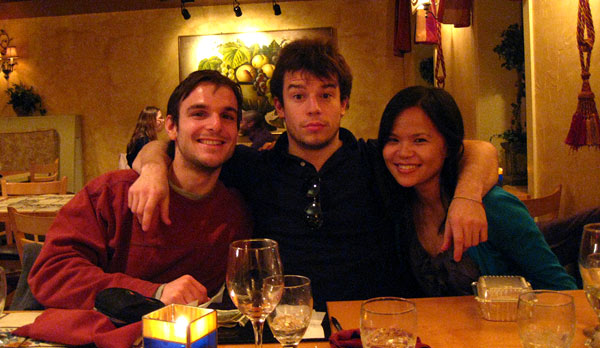 A.P Sabourin, Doug B. Horak, and Ani Nagy posing for a photo