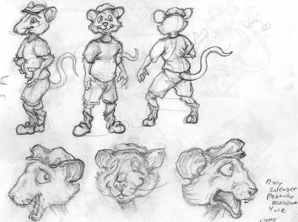 Character sketches of a young mouse